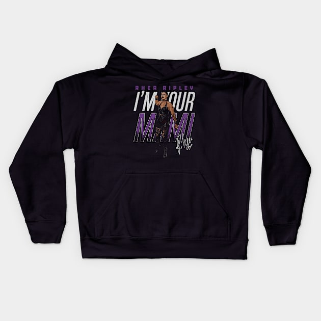 Rhea Ripley I'm Your Mami Kids Hoodie by MunMun_Design